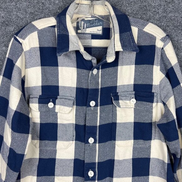 The Nutter Mens Long‎ Sleeve Flannel Plaid Button Down Shirt USA Small - Picture 2 of 9
